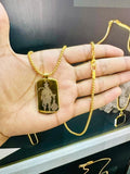 Golden Hanuman Chalisha Pendant with Chain